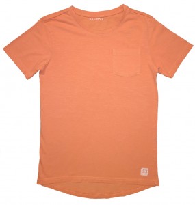 Oranžna kratka majica z žepom Nutmeg