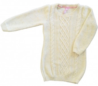 Umazano bel dolg pleten pulover/oblekica Mothercare 18-24 M