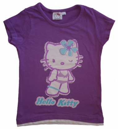 Vijolična kratka majica Hello Kitty 5-6 L
