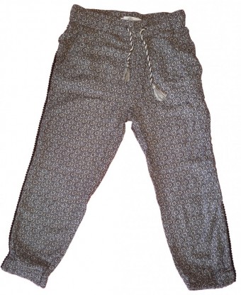 Temno rjave dolge lahkotne široke hlače M&S 5-6 L