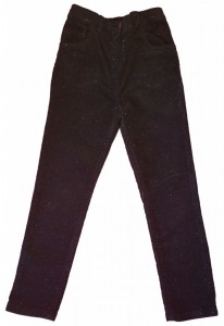 Dolge črne žametne hlače svetleče George 5-6 L