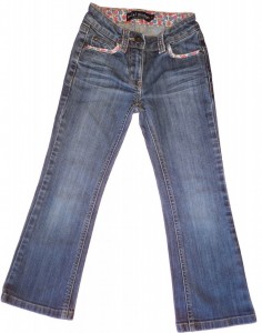 Dolge modre jeans hlače na zvonec Mini Boden 5-6 L