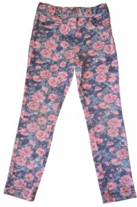 Dolge modro-roza jeans hlače vrtnice George 5-6 L