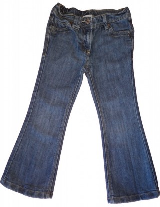 Dolge modre jeans hlače na zvonec Next 5-6 L