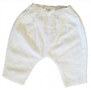 Bele dolge harem hlače z vezeninami Next 3-6 M
