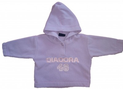 Vijoličen flis pulover s kapuco Diadora 3-6 M