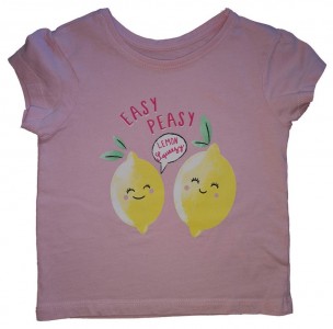 Roza kratka majica limone Primark 12-18 M