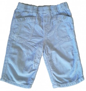 Dolge modre žametne podložene hlače 3-6 M