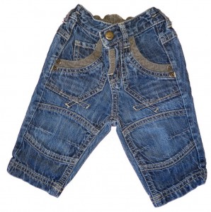 Modre dolge jeans hlače 3-6 M