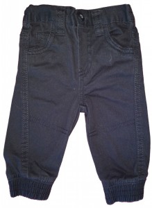 Črne dolge jeans hlače s patentom Early Days
