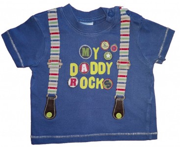 Pisana kratka majica daddy rock 0-3 M