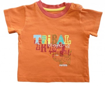 Oranžna kratka majica tribal 0-3 M