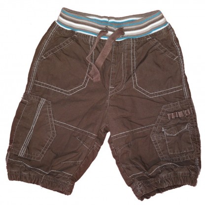 Dolge rjave podložene hlače z elastičnim pasom 0-3 M