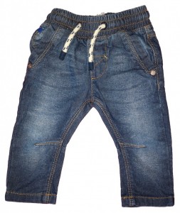 Dolge modre jeans hlače z elastičnim pasom Next