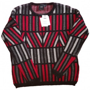 Črno-rdeč nosečniški pleten pulover nov Asos maternity