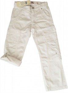 Dolge bele lahkotne hlače široke Name It 9-10 L