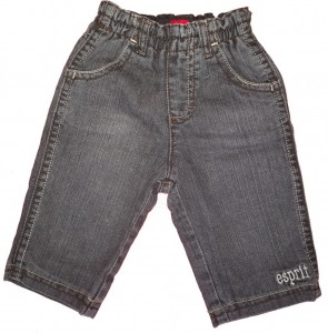 Temno sive dolge jeans hlače podložene Esprit 0-3 M