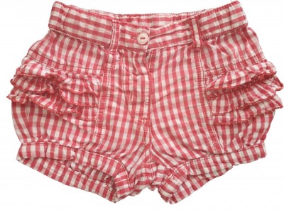 Rdeče kariraste kratke hlače Dopodopo 9-12 M