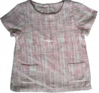 Roza elegantna kratka bluzica dve plasti M&S 9-12 M