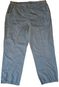 Dolge sive široke lahke hlače z elastičnim pasom