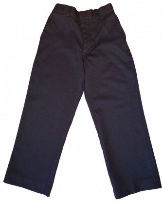 Temno modre dolge elegantne hlače z elastičnim pasom