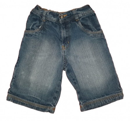 Modre jeans kratke hlače do kolen 6-7 L