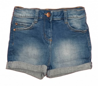 Kratke elastične jeans hlačke z regulacijo v pasu 6-7 L