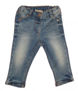 Dolge jeans hlače z regulacijo 6-9 M