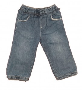 Dolge jeans podložene hlače 12-18 M