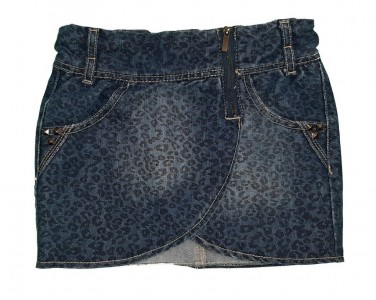 Jeans krilo z leopardjim vzorcem 7-8 L