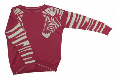 Pleten puloverček zebra 6-7 L