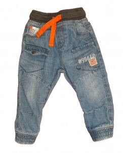 Jeans hlače z elastiko v pasu 18-24 M