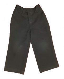 Črne elegantne hlače z regulacijo 3-4 L