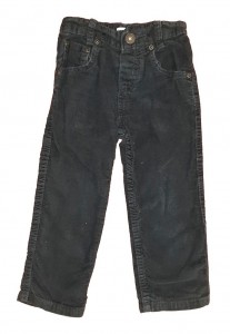 Žametne črne hlače 2-3 L