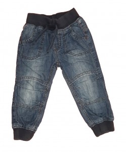 Podložene jeans hlače z elastičnim pasom 18-24 M