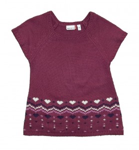 Vijolična pletena tunika ali oblekica 18-24 M