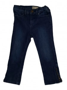 Modre jeans hlače z regulacijo in zadrgami na hlačnicah 3-4 L