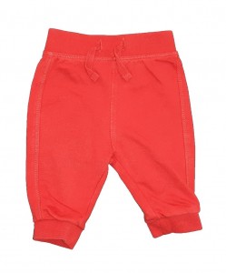 Rdeče hlače z vrvico in patenti 0-3 M