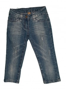 Jeans hlače z vezenino na žepih 5-6 L