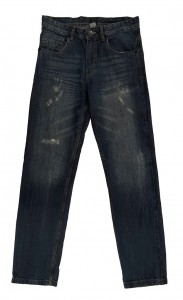 Modre jeans hlače s ponošenim videzom 14-15 L