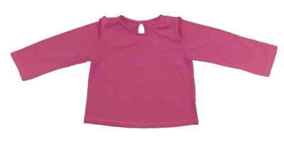 Roza majica z naborki 2-3 L