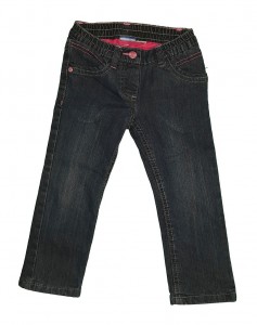 Podložene modre jeans hlače 2-3 L