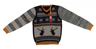 Pisan božični pulover 9-10 L
