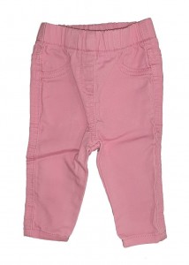 Roza jeans hlače z elastičnim pasom 3-6 M