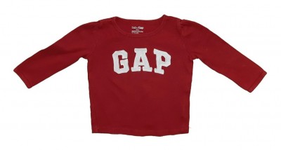 Rdeča majica z napisom Gap 12-18 M