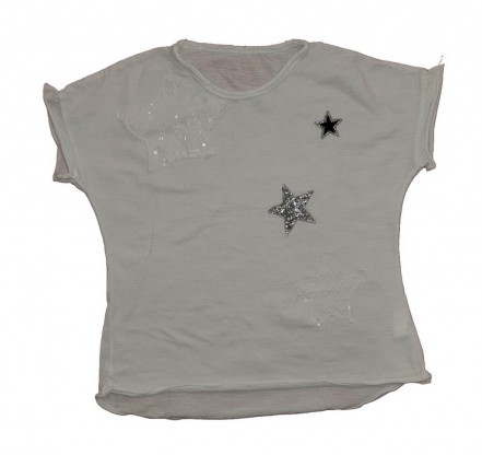 Majica z našitki zvezd 3-4 L