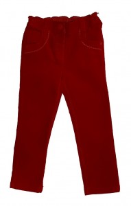 Rdeče žametne hlače z regulacijo 3-4 L