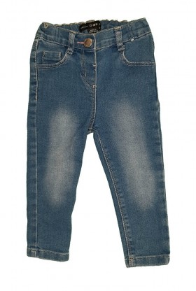 Modre jeans elastične hlače 12-18 M