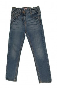 Modre jeans hlače z  regulacijo 6-7 L