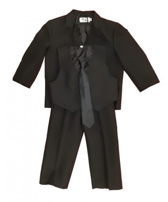 Fantovska obleka, ki vsebuje hlače, telovnik, kravato in suknjič 2-3 L
